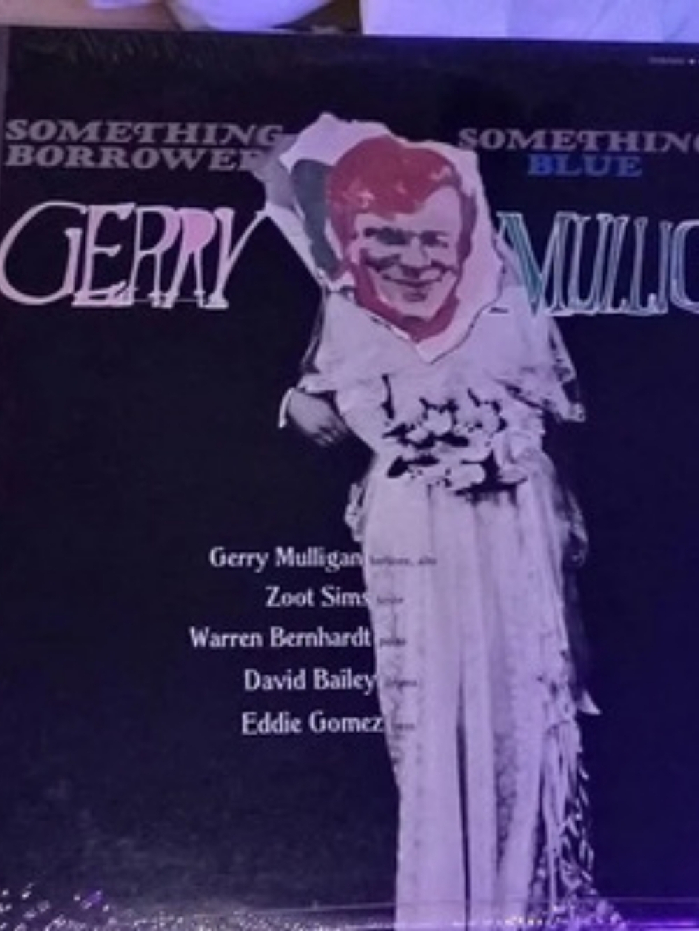 Gerry Mulligan Something Borrowed, Something Blue Jazz Poster Black & White